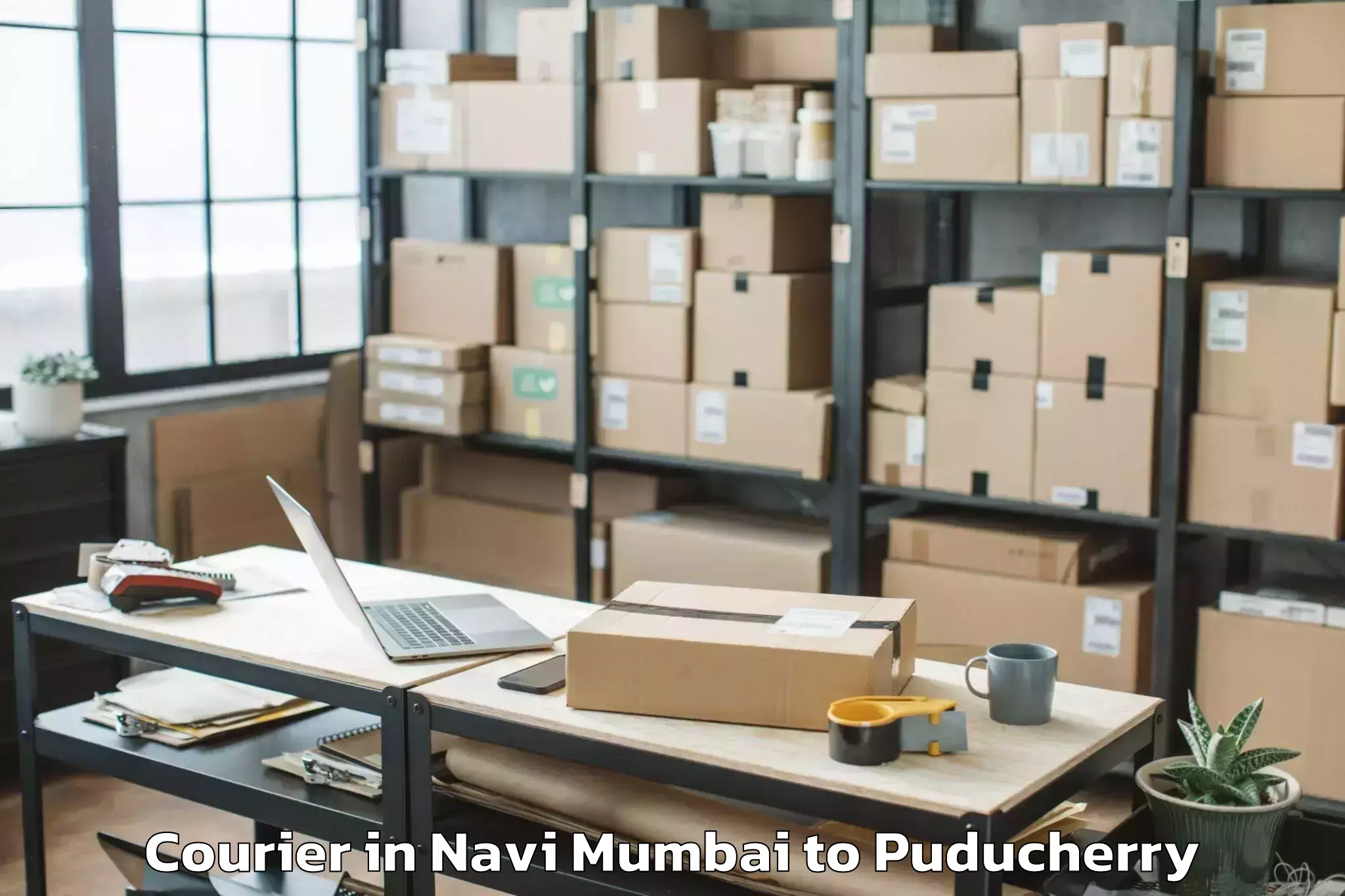 Top Navi Mumbai to Puducherry Courier Available